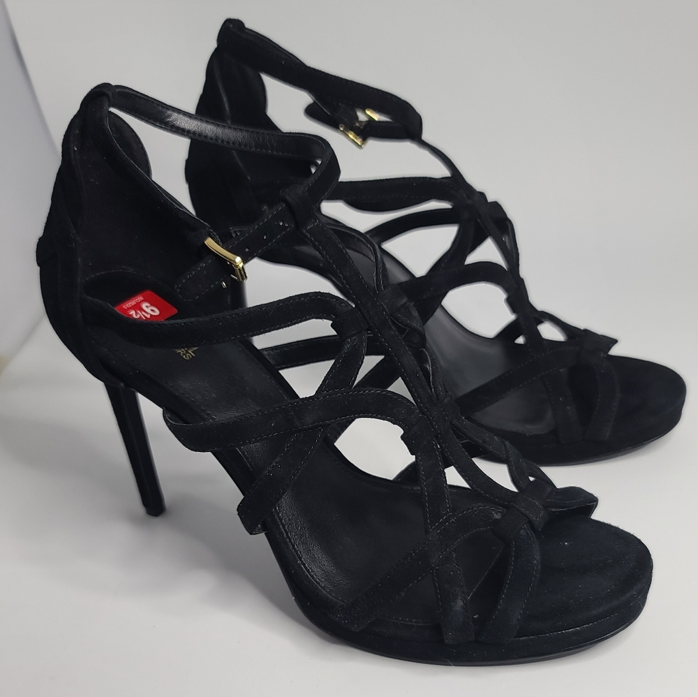 Michael Kors Sandra Platform Strappy Stiletto Blac